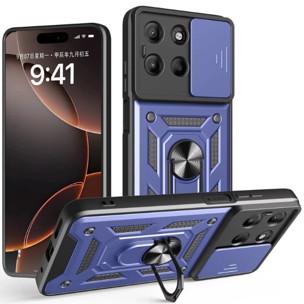 Накладка  Camshield Serge Ring для Moto Edge 60 / 60 Fusion  Синя-0