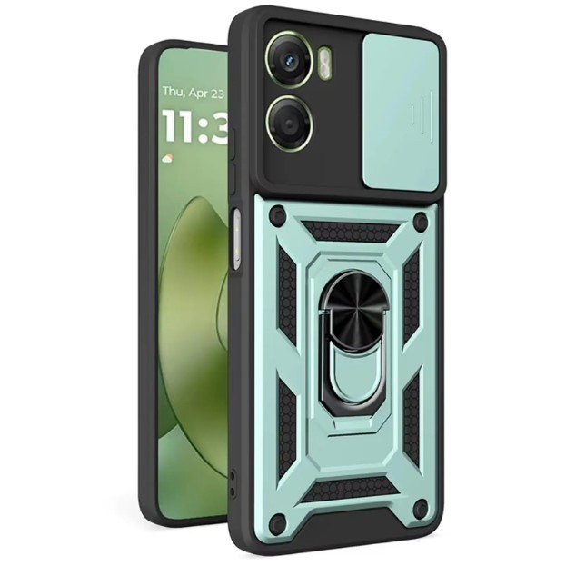 Накладка  Camshield Serge Ring для Moto G06 / G06 Power  Зелена-0