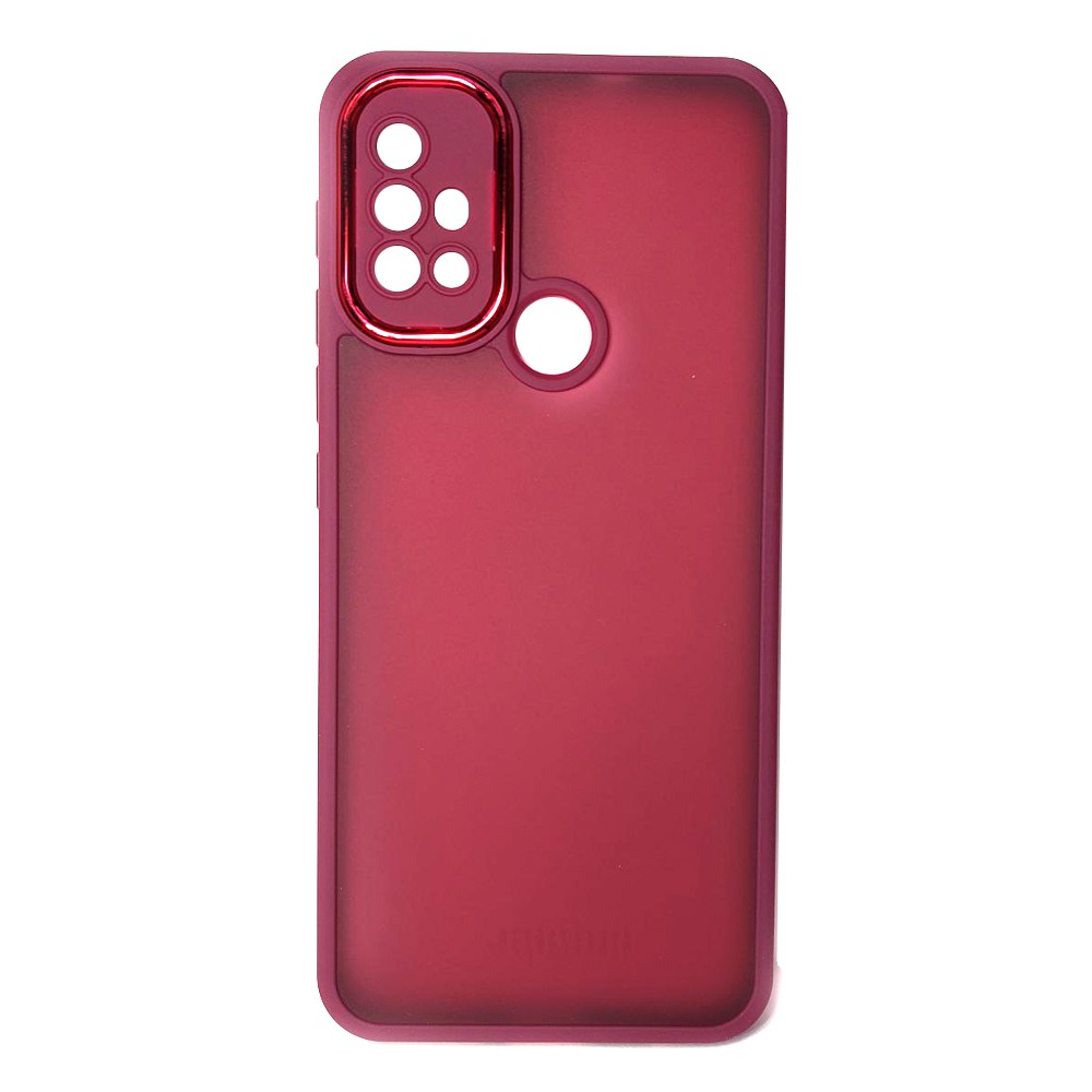 Накладка Luxury Metal Lens для MOTOROLA G10/G20/G30 (Марсала)-0