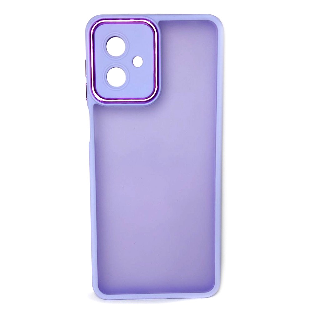 Накладка Luxury Metal Lens для MOTOROLA G14 (Бузковий)-0