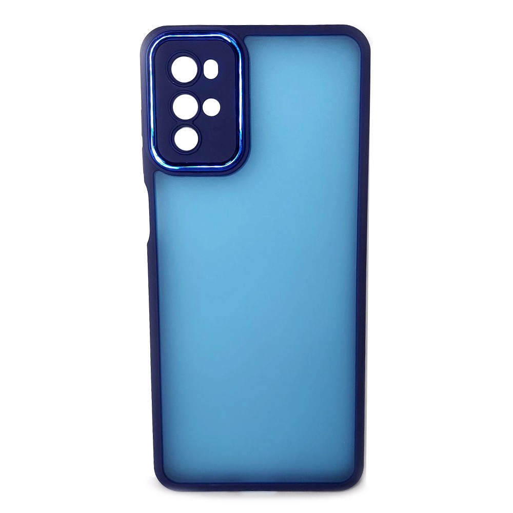 Накладка Luxury Metal Lens для MOTOROLA G22 (Синій)-0