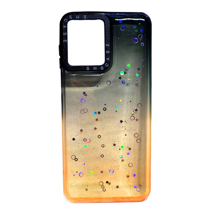 Накладка Shiny-S для Moto G23/G13 Black/Orange-0