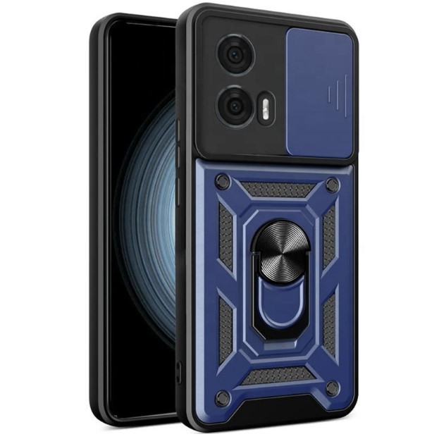 Накладка  Camshield Serge Ring для Moto G24 / G04 / E14  Синій-0