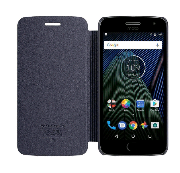 Чохол-книжка Nillkin Sparkle Leather для Motorola Moto G5 Plus чорна-2