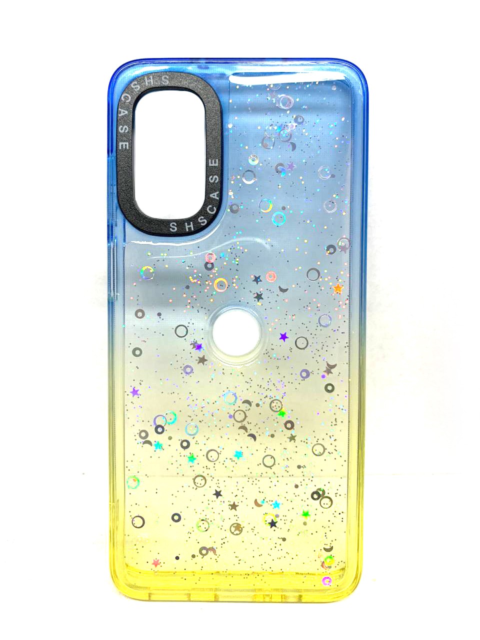 Накладка Shiny-S для Moto G52/G82 Yellow/Blue-0
