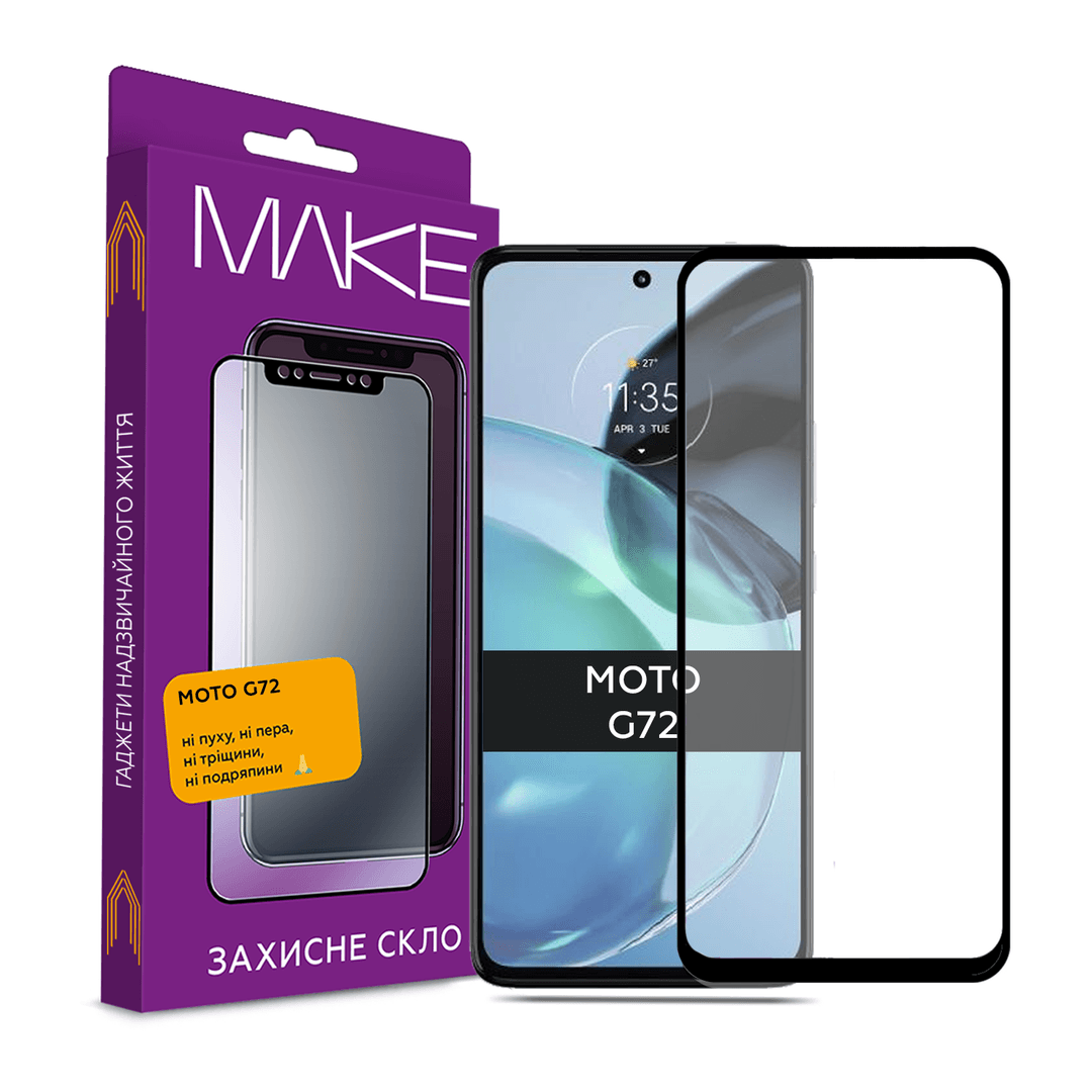 Захисне скло MAKE для Moto G72-0