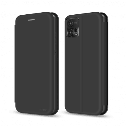 Книжка MAKE для Moto G72 (Soft-Touch PU) Black-0