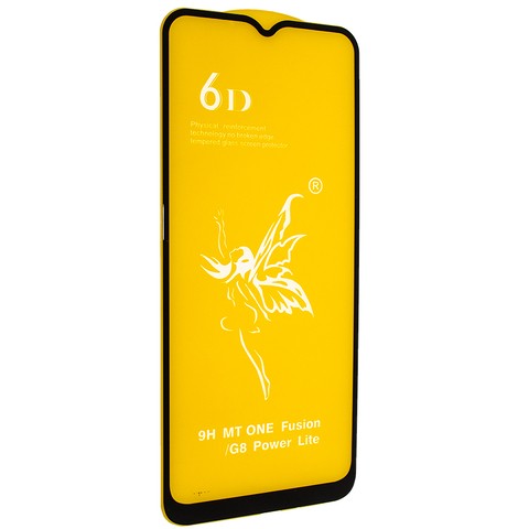 Захисне скло  для Moto G8 Power Lite/One Fusion з чорною рамкою-0