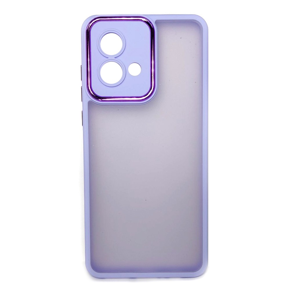 Накладка Luxury Metal Lens для MOTOROLA G84 (Бузковий)-0