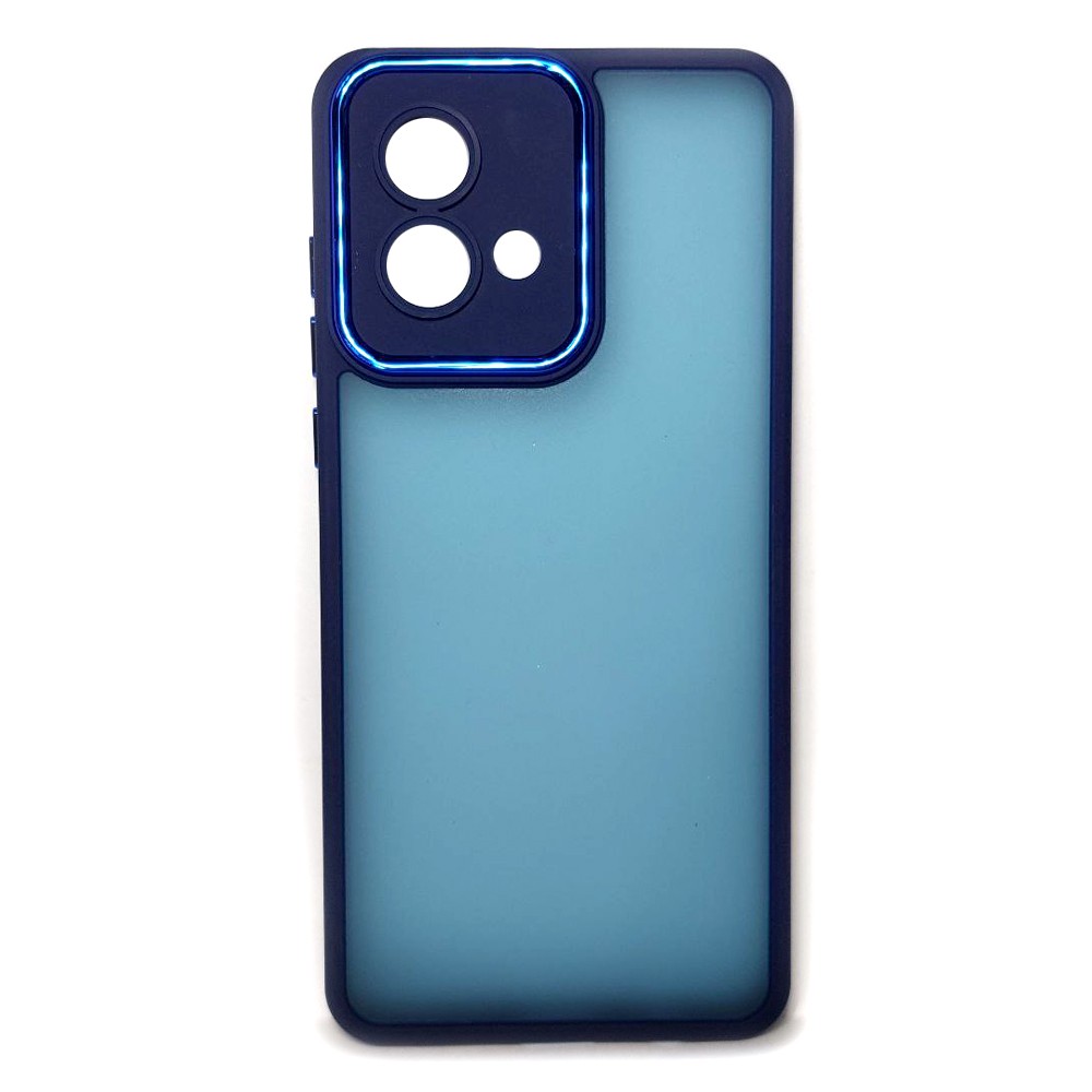 Накладка Luxury Metal Lens для MOTOROLA G84 (Синій)-0