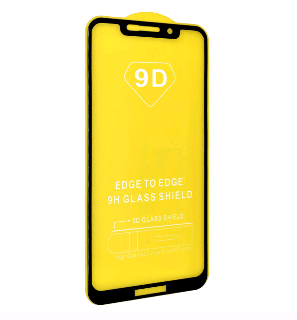 Захисне скло 9D Full Glue для Motorola One (P30 Play)з чорною рамкою-0