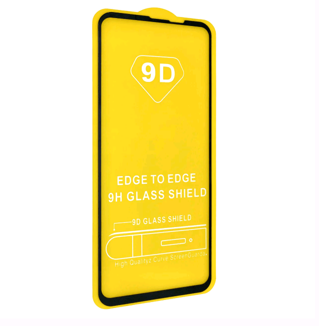 Захисне скло 9D Full Glue для Motorola One Vision з чорною рамкою-0