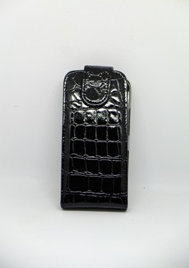Книжка для Nokia Asha 305/306 черная рептилія-0