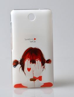 Накладка для Nokia Microsoft 430 "Дівчинка" (прозорий пластик)-0