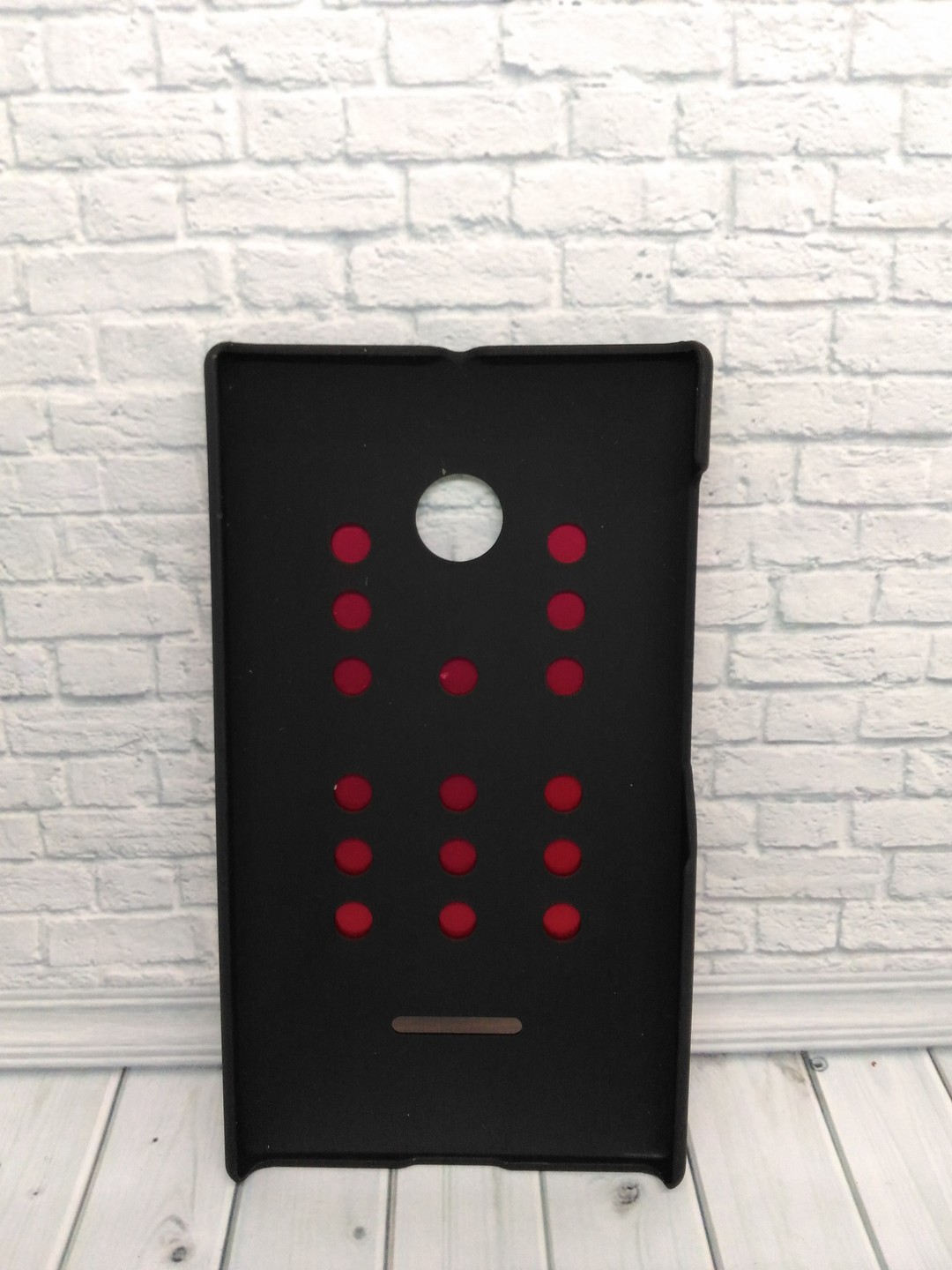 Накладка для Nokia Lumia 532 Motomo металева червона-1