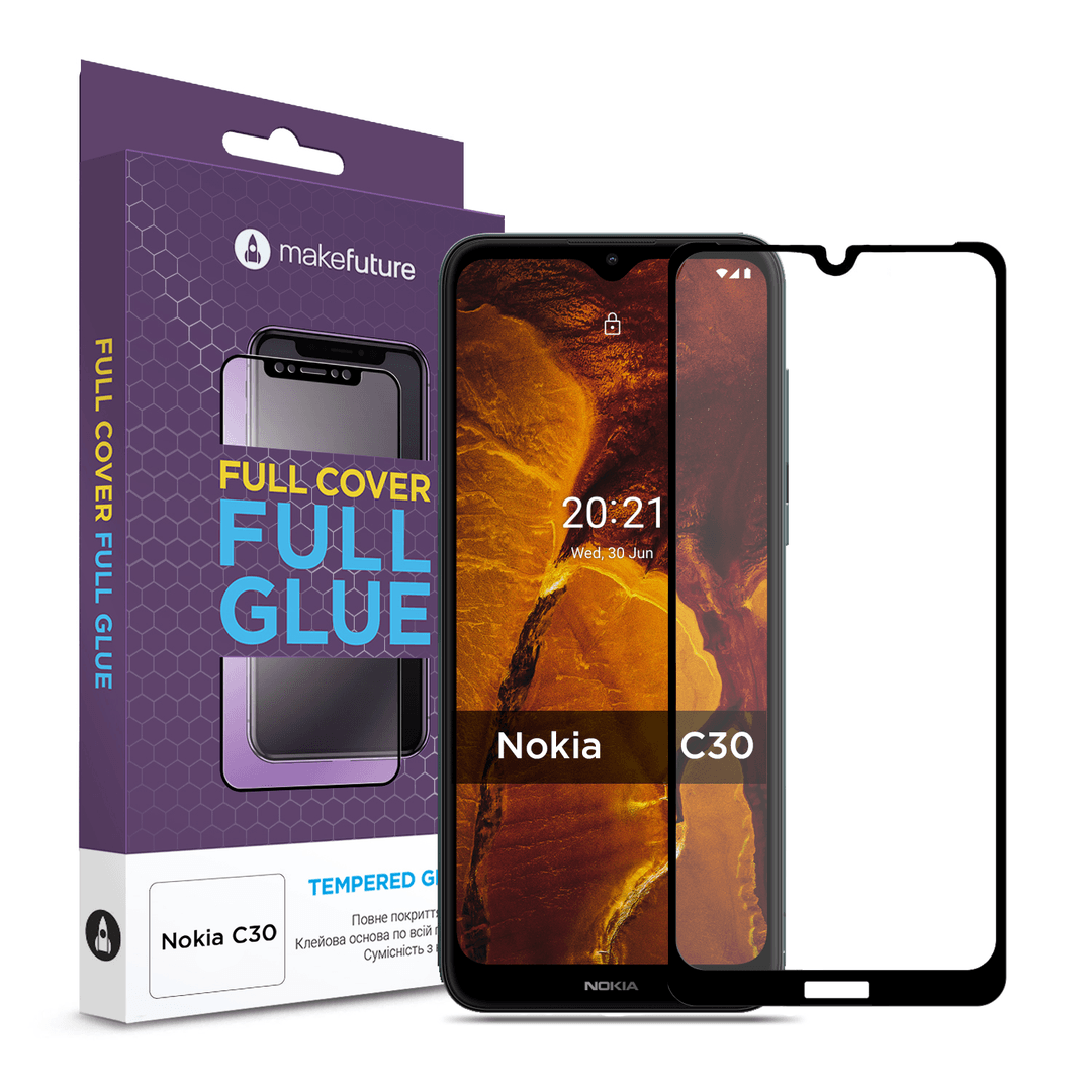 Захисне скло MAKE для Nokia C30-0