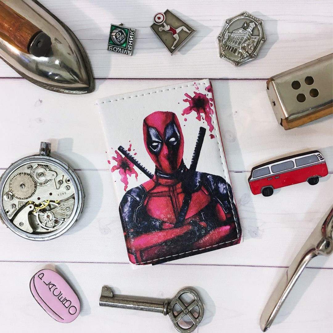 Обкладинка для ID паспорта Deadpool (уцінка)-0