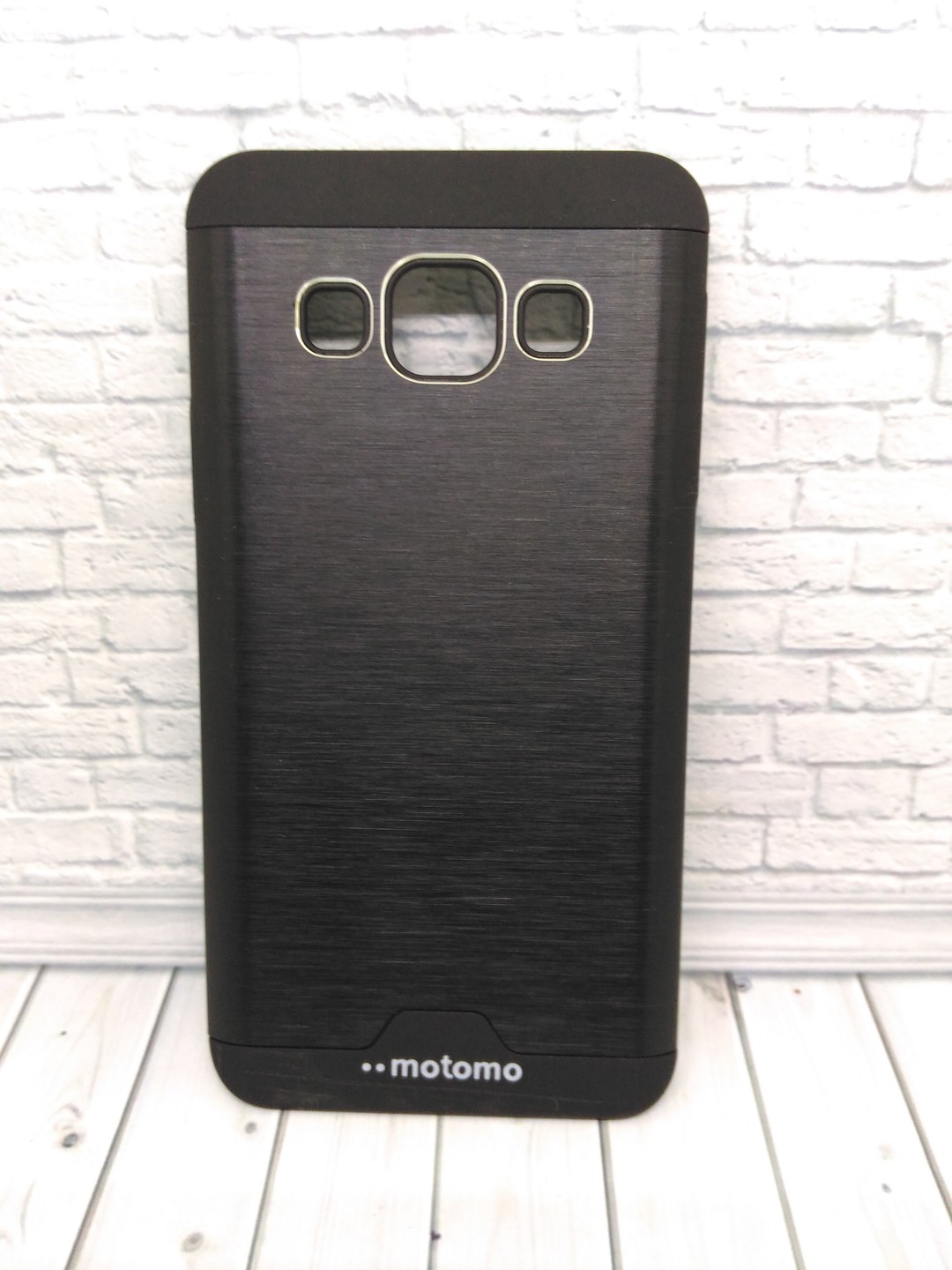 Накладка Motomo для Samsung J1 J100 металева чорна-0