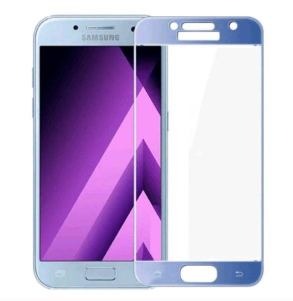 Захисне скло DK-Case на весь екран для Samsung A320 (2017) переднє блакитне-0