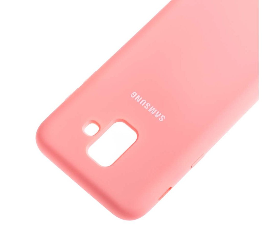Silicone Case для Samsung A6 (2018) (Rose Red)-1