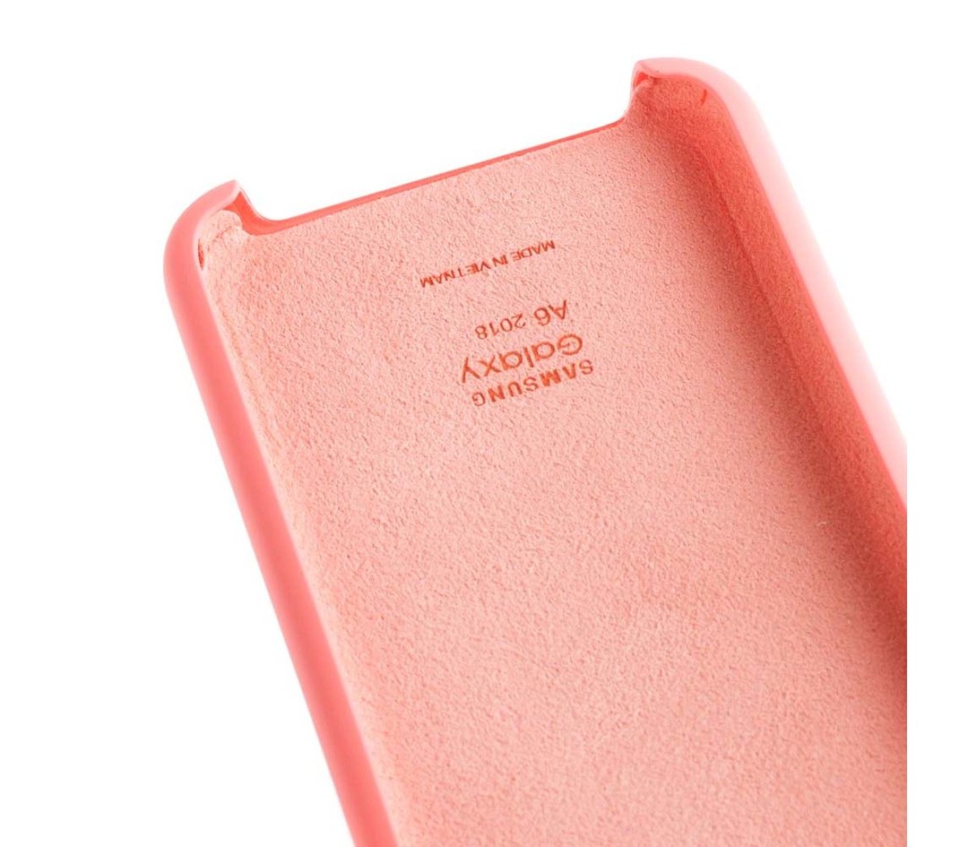 Silicone Case для Samsung A6 (2018) (Rose Red)-2
