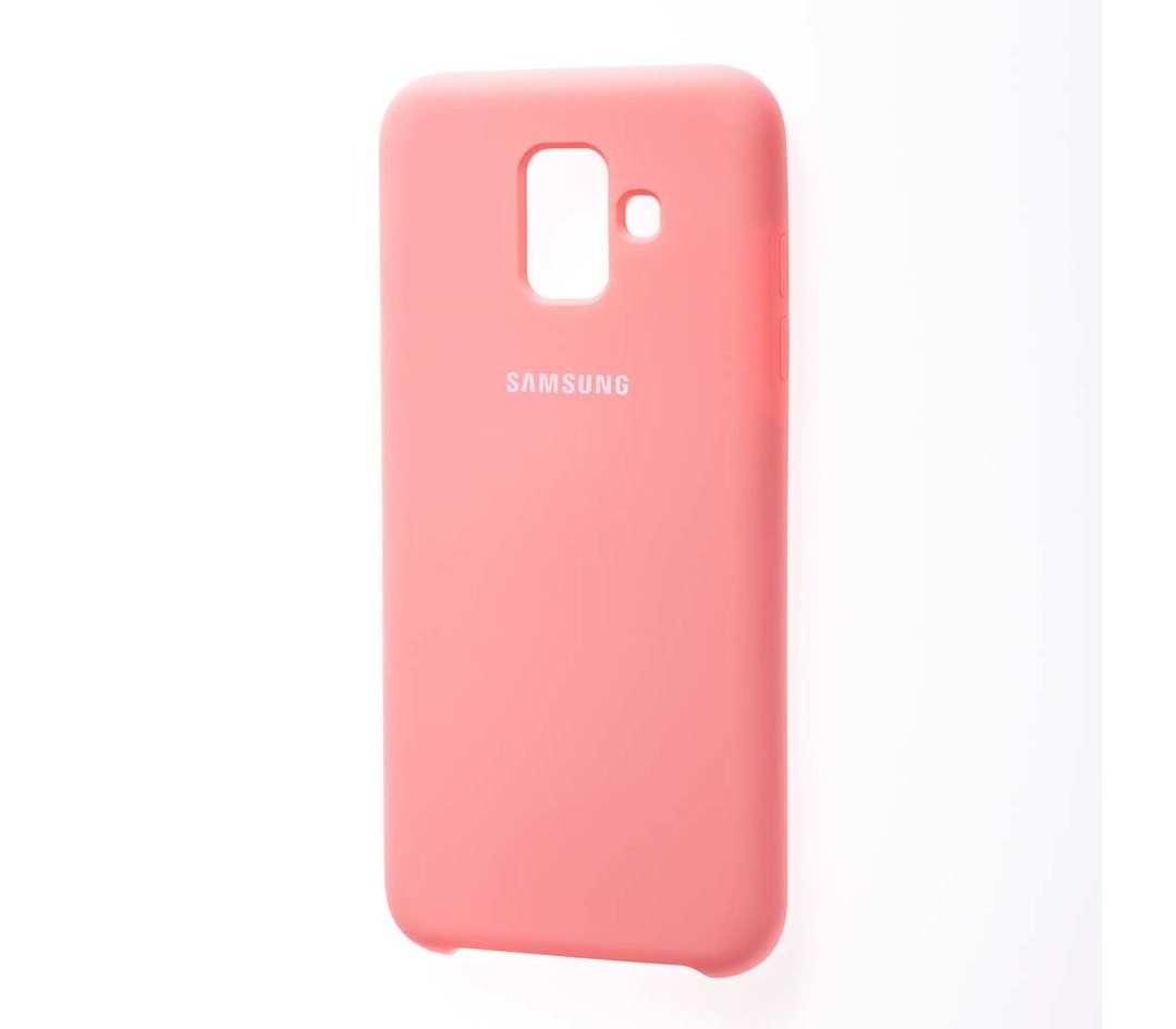 Silicone Case для Samsung A6 (2018) (Rose Red)-0