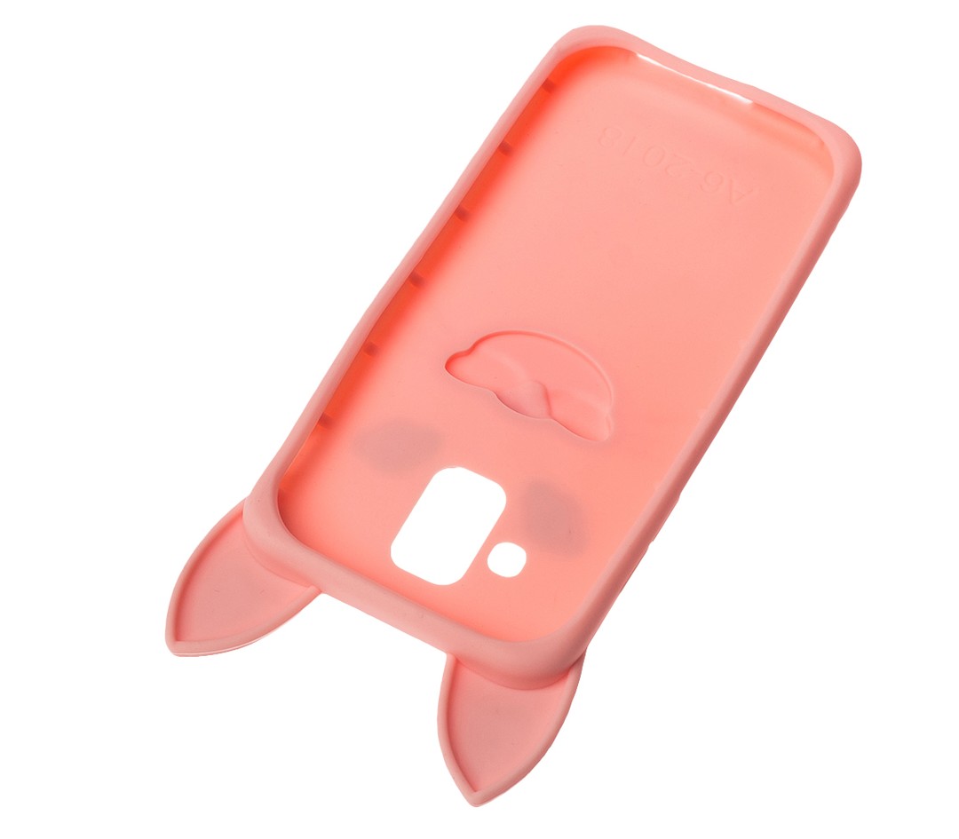Накладка Cat 3D для Samsung A6 Plus (2018)/J8 бежева-2
