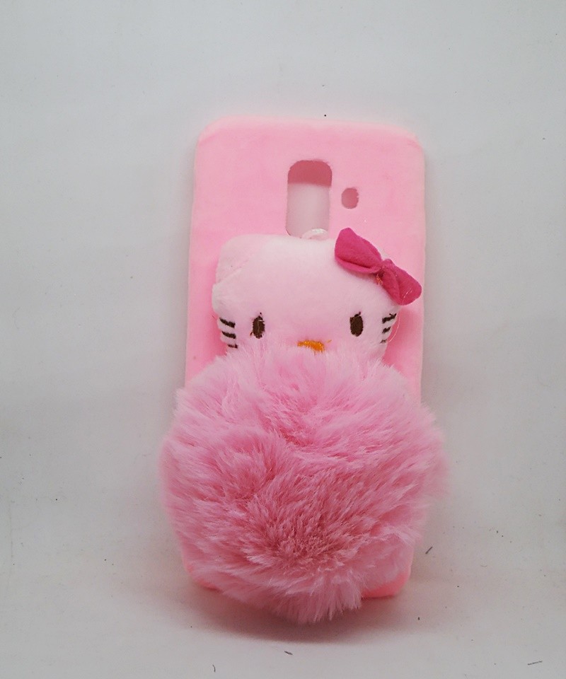 Накладка Мех для Samsung J615/ J6 Plus (2018) Kitty, рожева-0