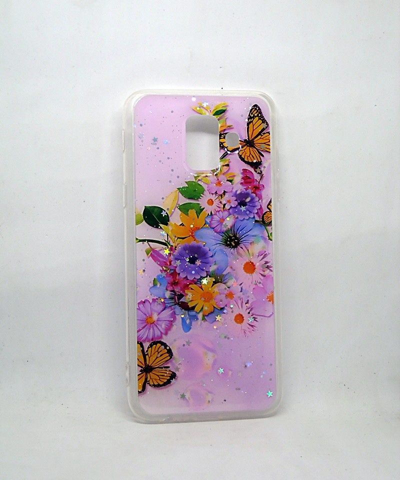 Накладка Flower Mix для Samsung A6 (2018) (Мод. 09)-0