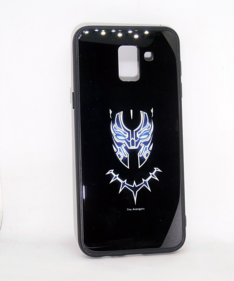 Накладка LUMINOUS GLASS для  Samsung A8 Plus (2018)/A730 (Black Panther)-0