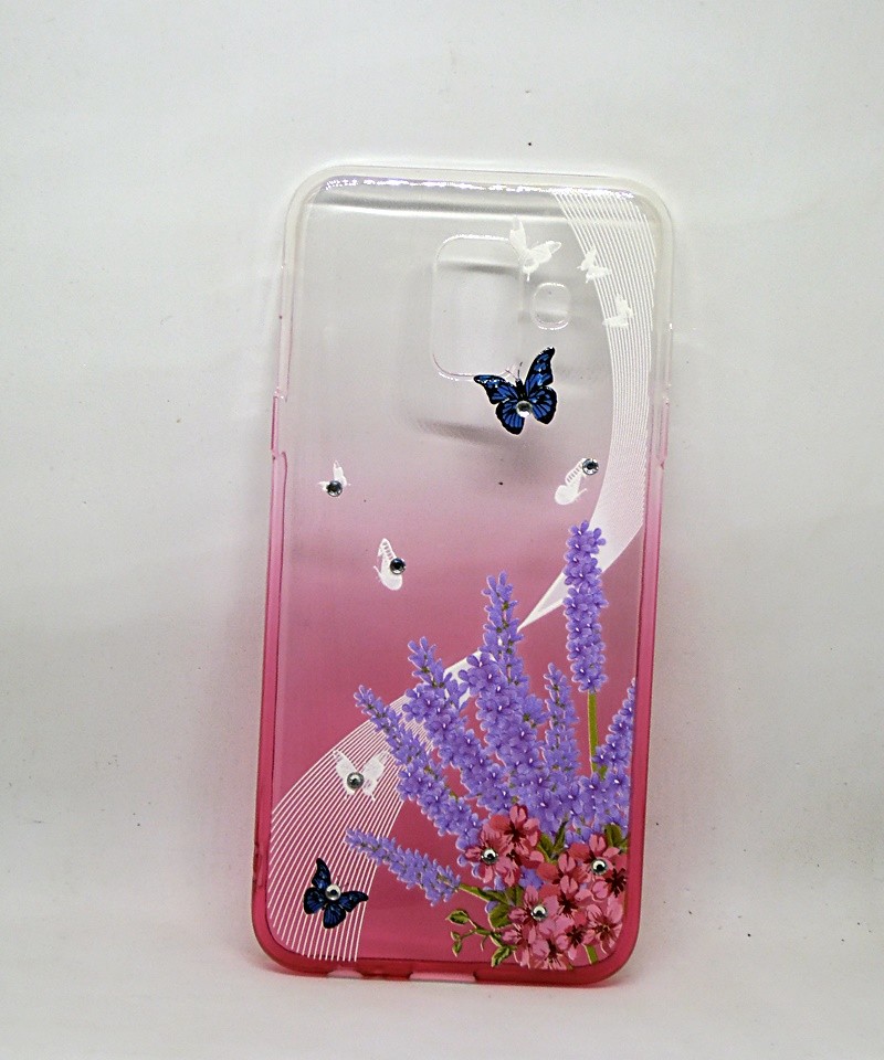 Накладка Glamour Ambre для Samsung A6 (2018) "Лаванда"-0