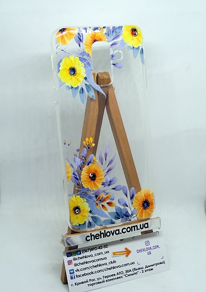 Накладка iPefet Flowers Samsung A6 (2018) жовті квіти-0