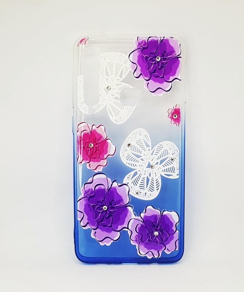 Накладка Glamour Ambre для Samsung A9 (2018) "Квіти фіолетові"-0