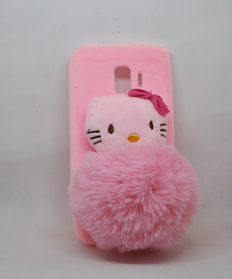 Накладка Мех для Samsung J260/J2Core (2018) Kitty, рожева-0