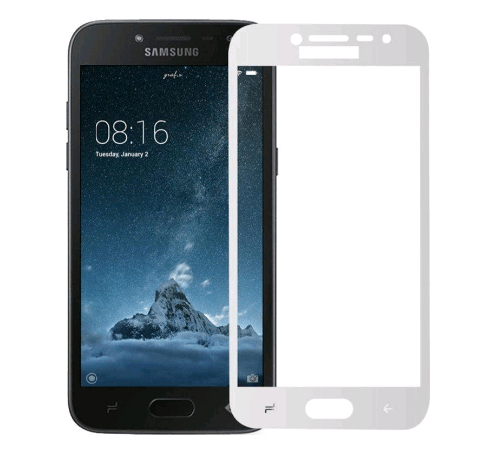Захисне скло для  Samsung J250/J2 (2018) (біле)-0