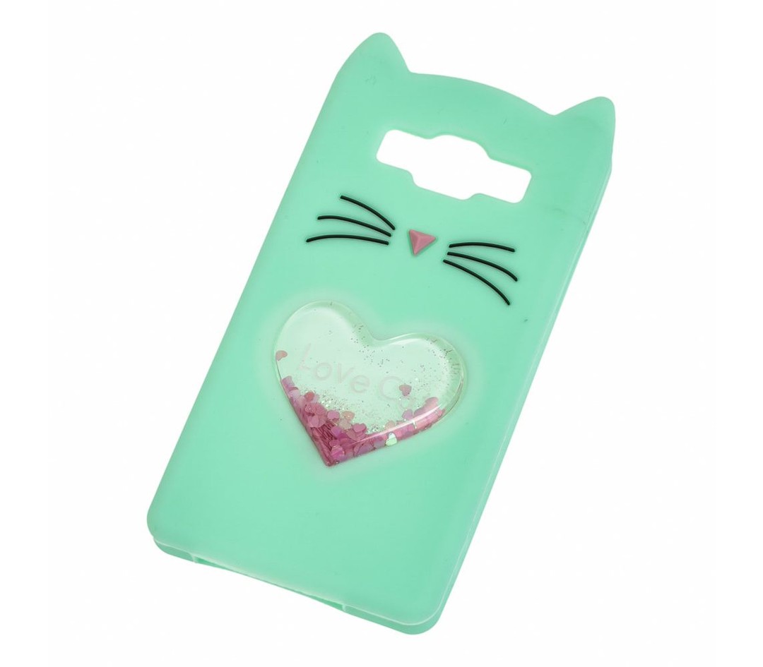 Накладка Cat 3D Heart для Samsung J3 J300/J310/J320  м`ятна-1