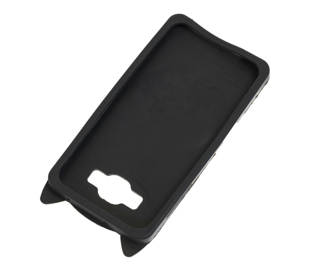Накладка 3D Cat heart для Samsung J3 J300/J310/J320 (J5 2015) чорна-2