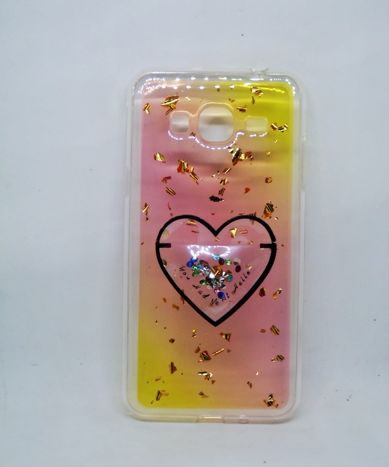 Накладка Multi Color для Samsung J1 (2016) J120 "Серце" (силікон)-0