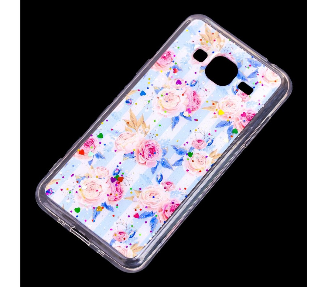 Накладка Flowers для Samsung J3 J300/J310/J320 (Мод. 01)-1