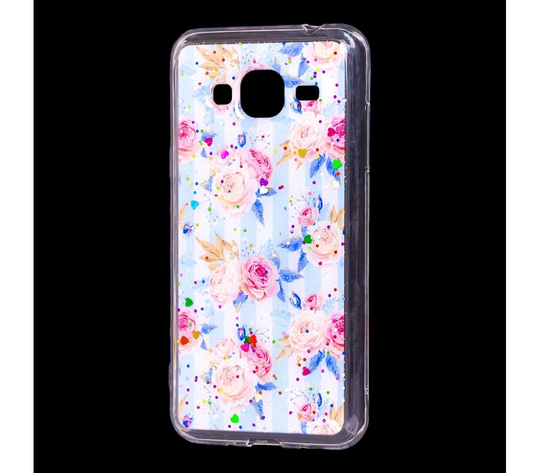 Накладка Flowers для Samsung J3 J300/J310/J320 (Мод. 01)-0