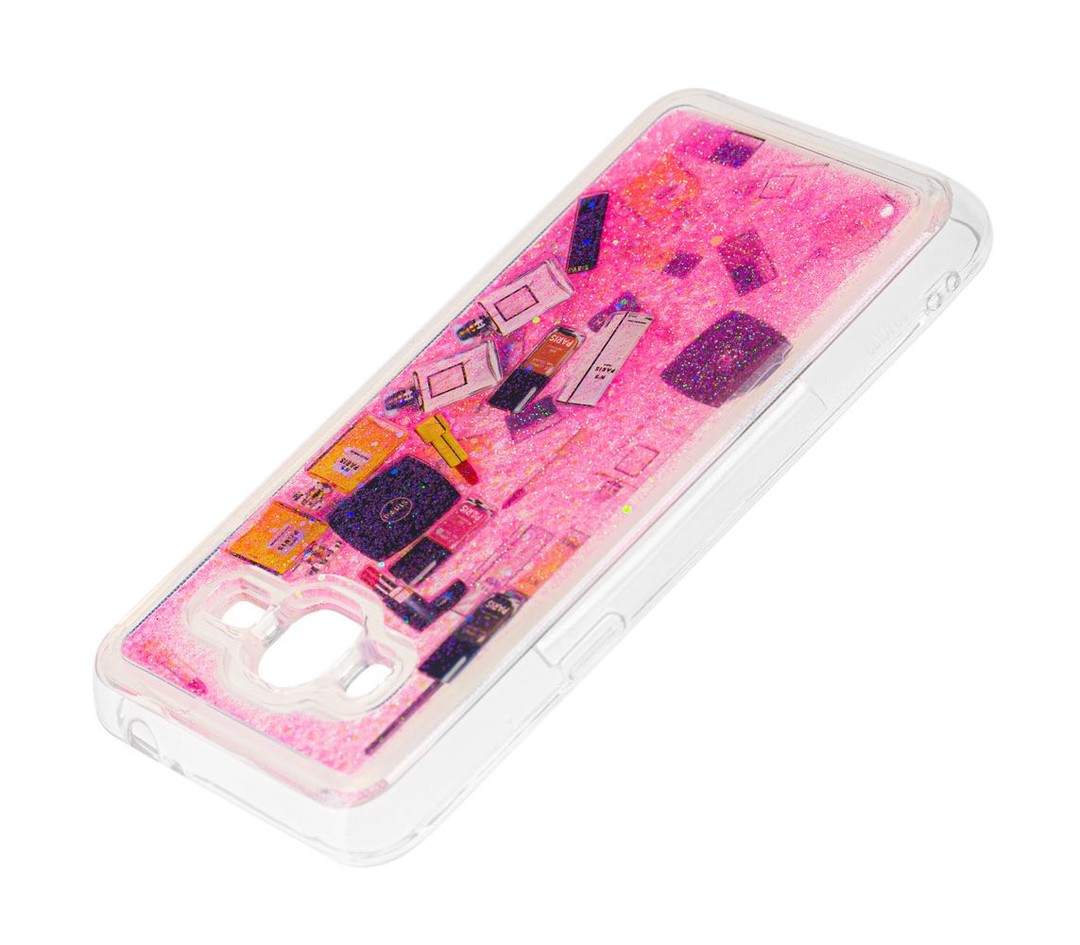 Накладка Косметик 3D Samsung J3 J300/J310/J320 малинова-1