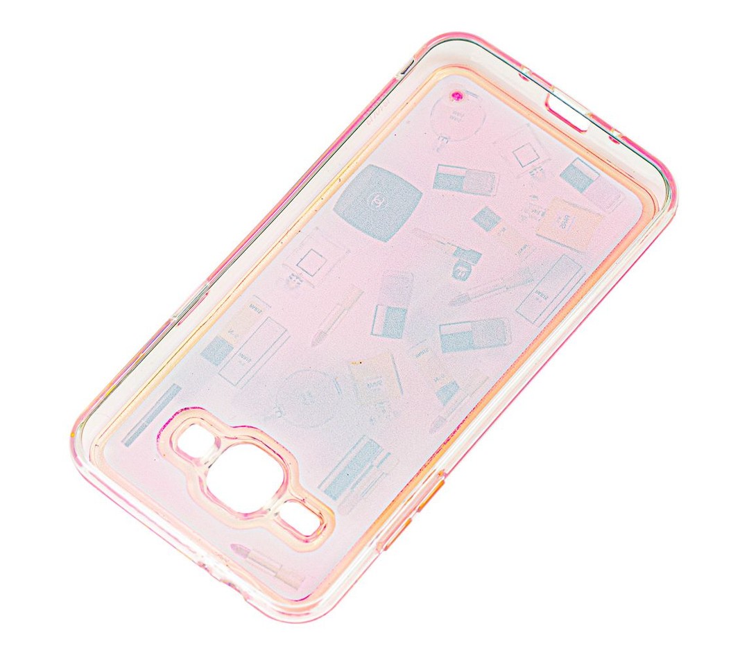 Накладка Косметик 3D Samsung J3 J300/J310/J320 малинова-2