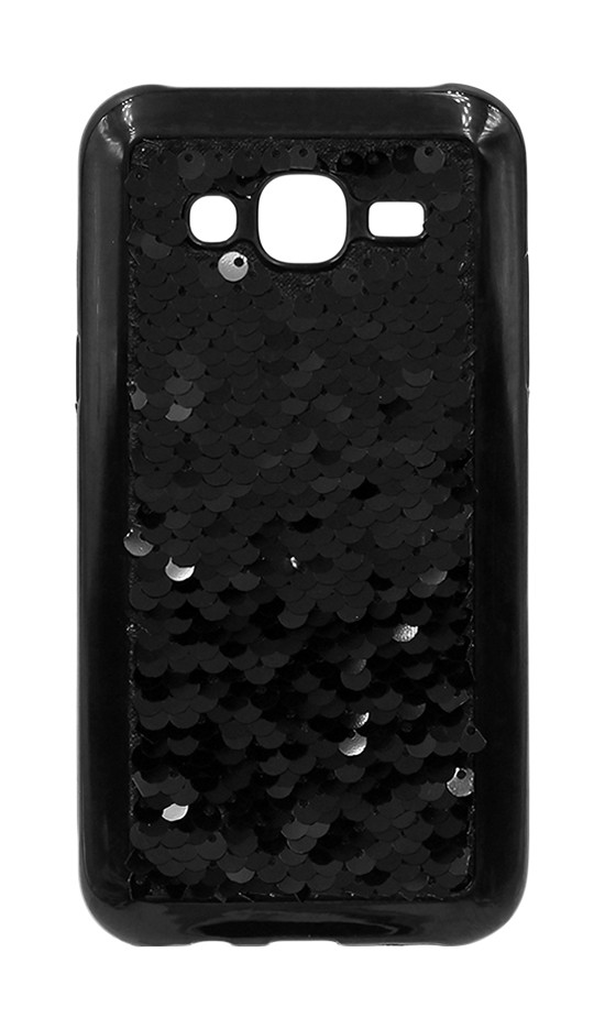 Накладка Sequins для Samsung J3 J300/J310/J320 чорна-0