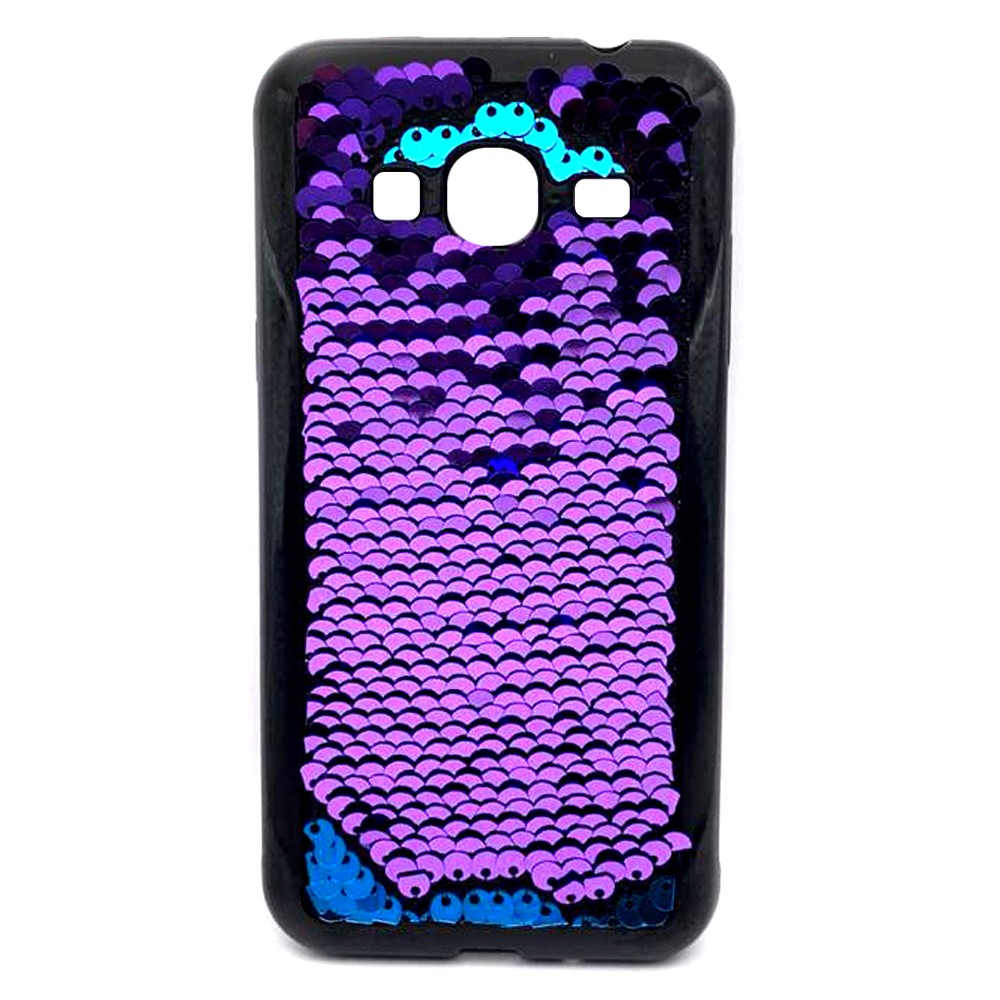 Накладка Sequins для Samsung J3 J300/J310/J320 синя-1
