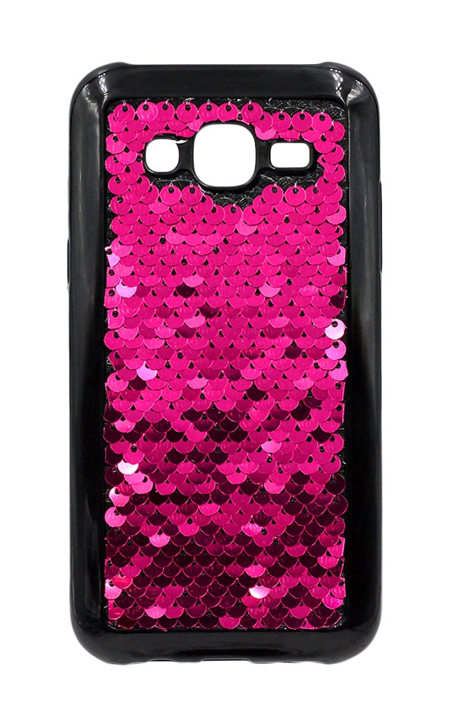 Накладка Sequins для Samsung J7 (2015) J700/J7 Neo J701 малинова-0