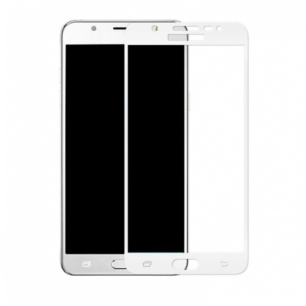 Захисне скло Full Glue для Samsung J5 Prime 2016 з білою рамкою-0