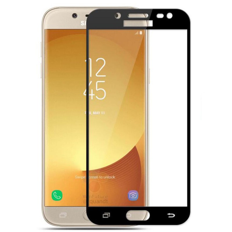 Захисне скло Full cover для Samsung J5 Prime з чорною рамкою-0