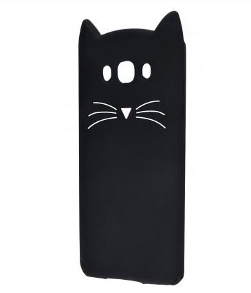 Накладка 3D Cat для Samsung J7 (2015) J700 / J7 Neo J701 чорна-0