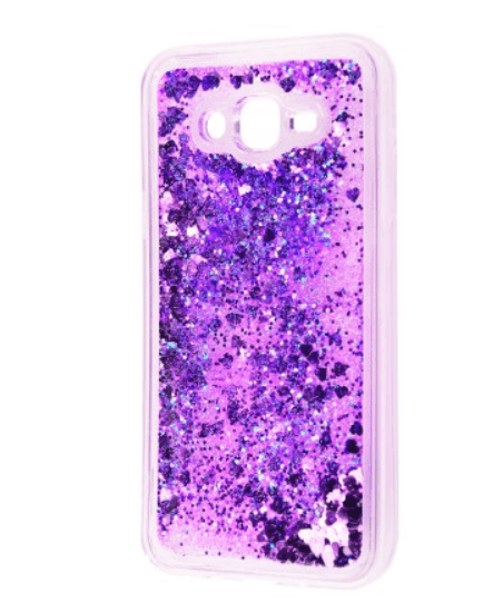 Накладка Aqua для Samsung J7 (2015) J700 / J7 Neo J701 фіолетові блискітки-0