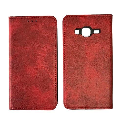 Книжка Black TPU Magnet для Samsung J5 (2015) J500 Червона-0